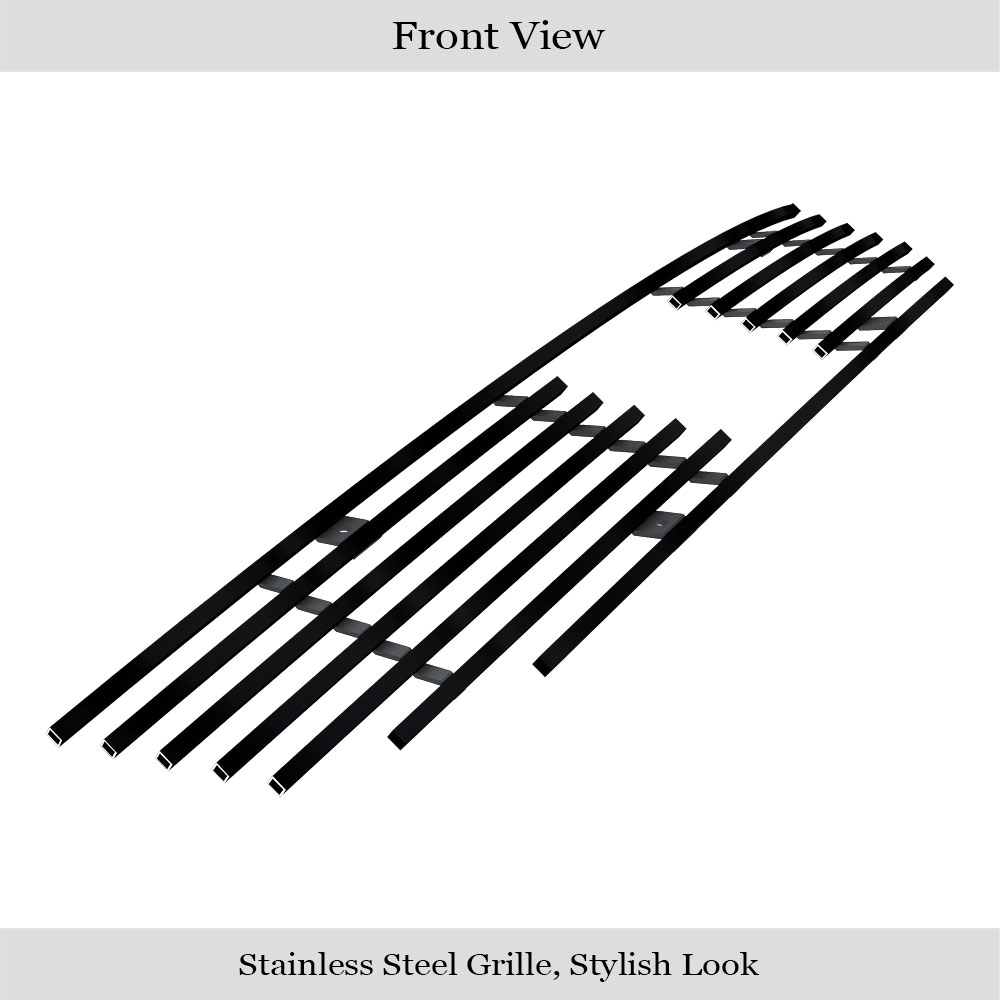 2008-2010 Honda Accord Sedan Logo Show Main Upper Black Stainless Steel Billet Grille