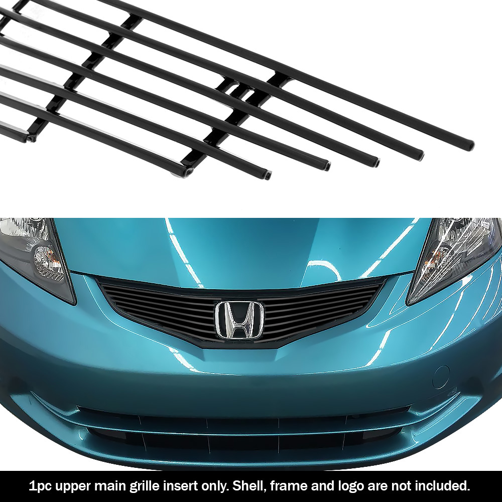 2012-2013 Honda Fit Base Model with logo show Main Upper Aluminum Billetuminum Billet Wide Grille