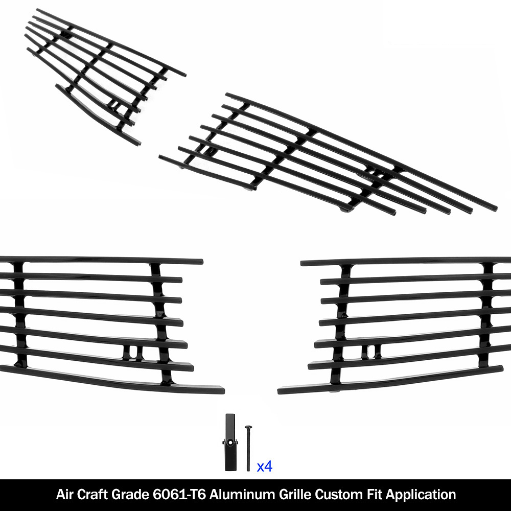 2012-2013 Honda Fit Base Model with logo show Main Upper Aluminum Billetuminum Billet Wide Grille