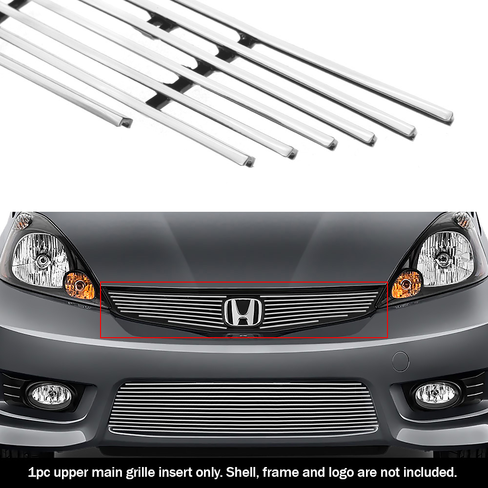 2012-2013 Honda Fit Sport With Logo Show Main Upper Aluminum Billetuminum Billet Grille