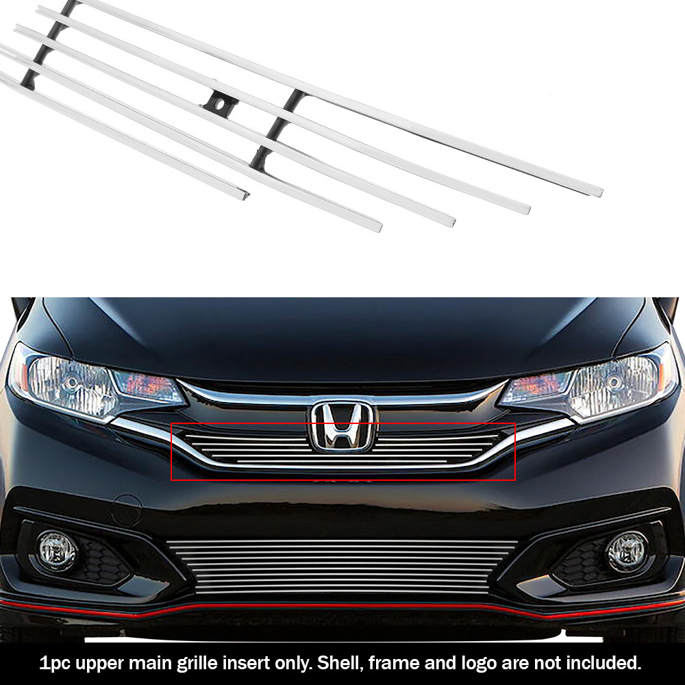 2018-2019 Honda Fit with logo show Main Upper Aluminum Billetuminum Billet Grille