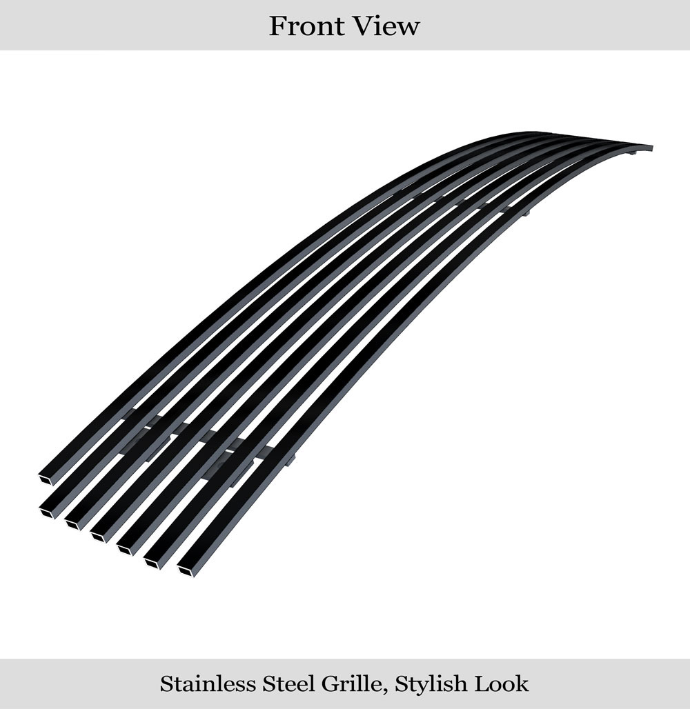 2008-2010 Honda Accord Sedan Not For V6 Lower Bumper Black Stainless Steel Billet Grille