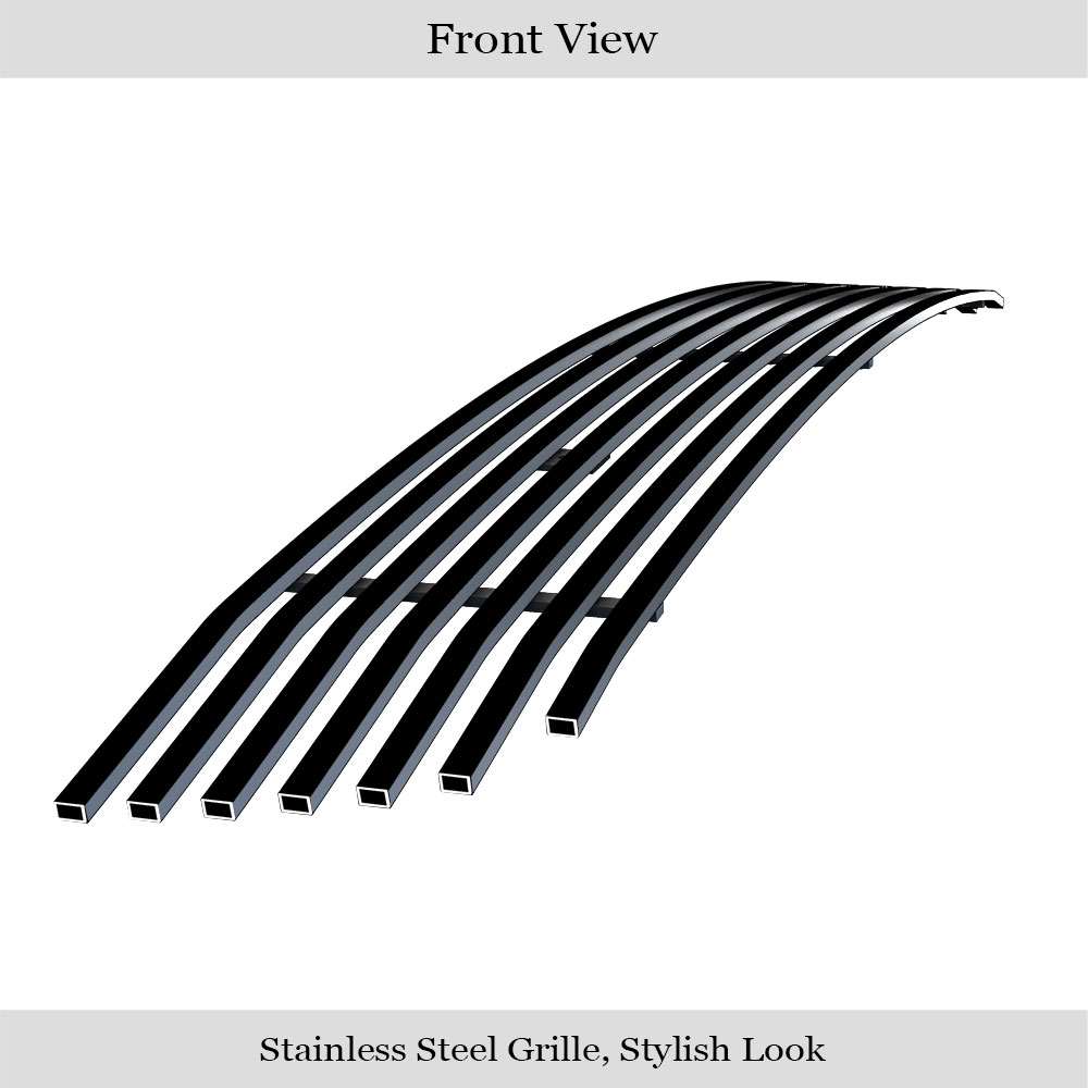 2003-2005 Honda Accord Sedan Without Fog Lights Lower Bumper Black Stainless Steel Billet Grille