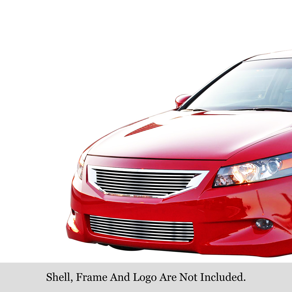 2008-2010 Honda Accord Coupe Slight Modification Requried For Aero Kit Package MAIN UPPER + LOWER BUMPER Aluminum Billetuminum Billet Grille