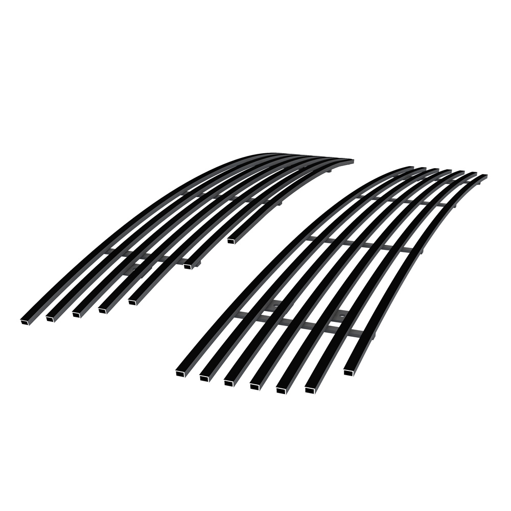 2008-2010 Honda Accord Coupe Slight Modification Requried For Aero Kit Package Main Upper + Lower Bumper Black Stainless Steel Billet Grille