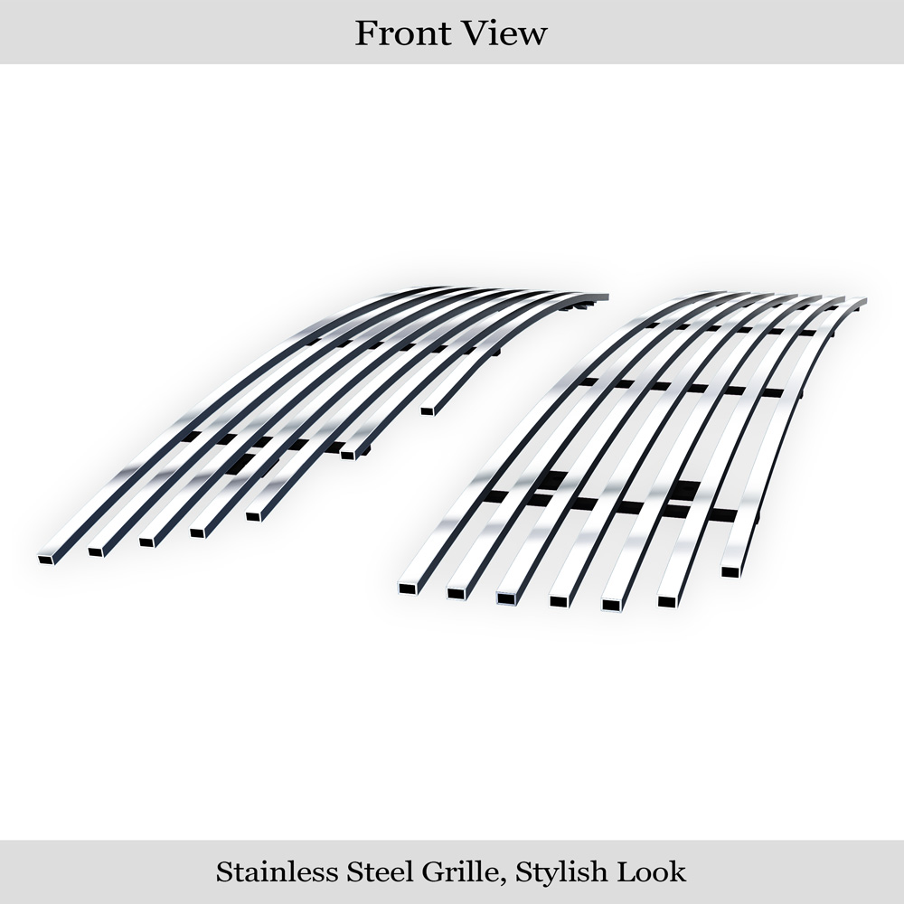2008-2010 Honda Accord Coupe Slight Modification Requried For Aero Kit Package Main Upper + Lower Bumper Stainless Steel Billet Grille