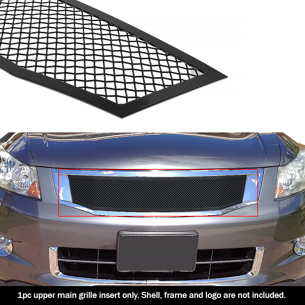 2008-2010 Honda Accord Sedan Main Upper Black Wire Mesh Grille