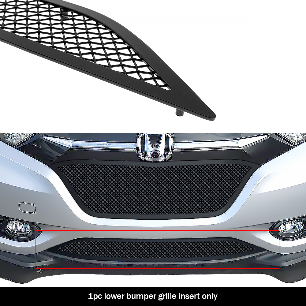 2016-2018 Honda HR-V Lower Bumper Black Wire Mesh Grille