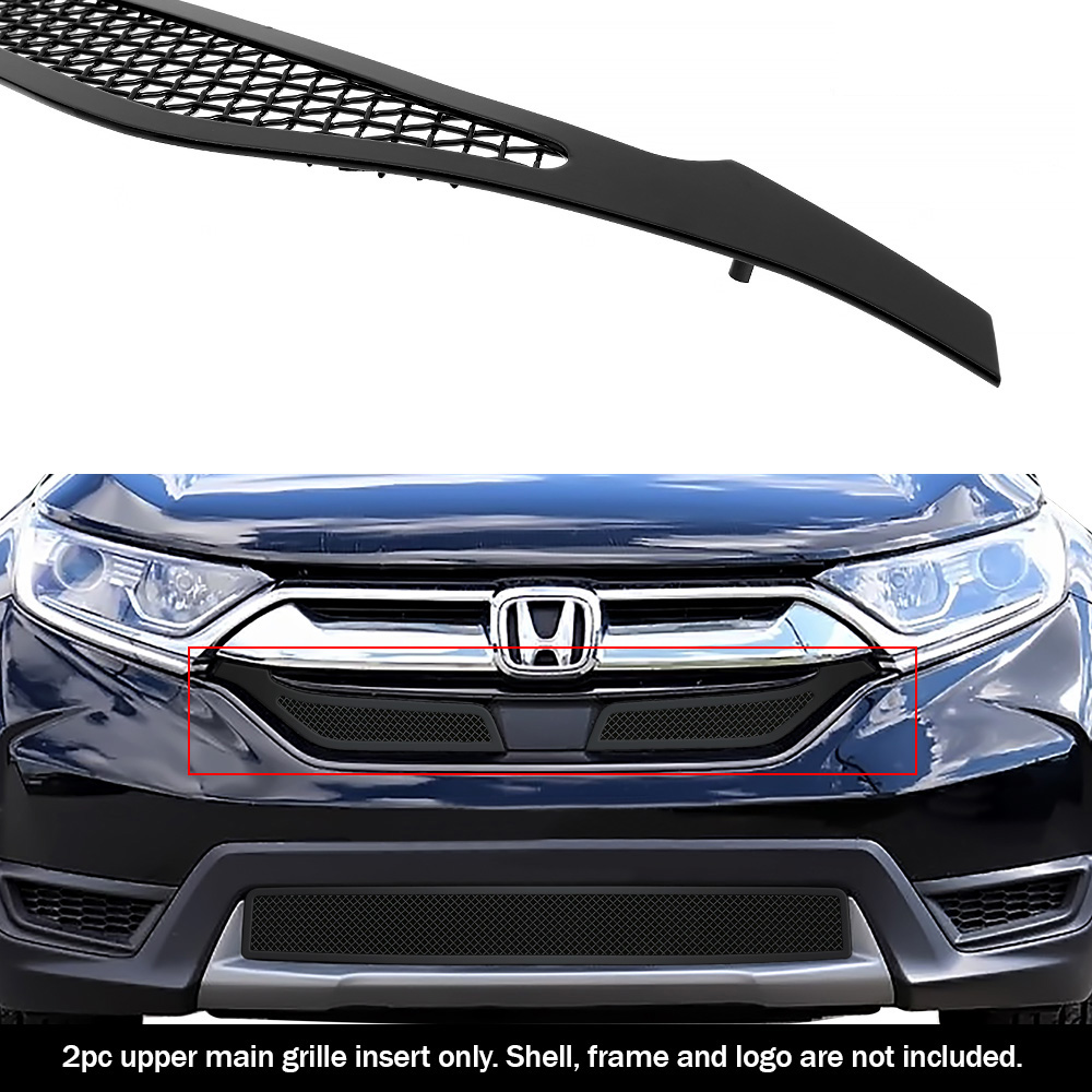 2017-2019 Honda CR-V Main Upper Black Wire Mesh Grille