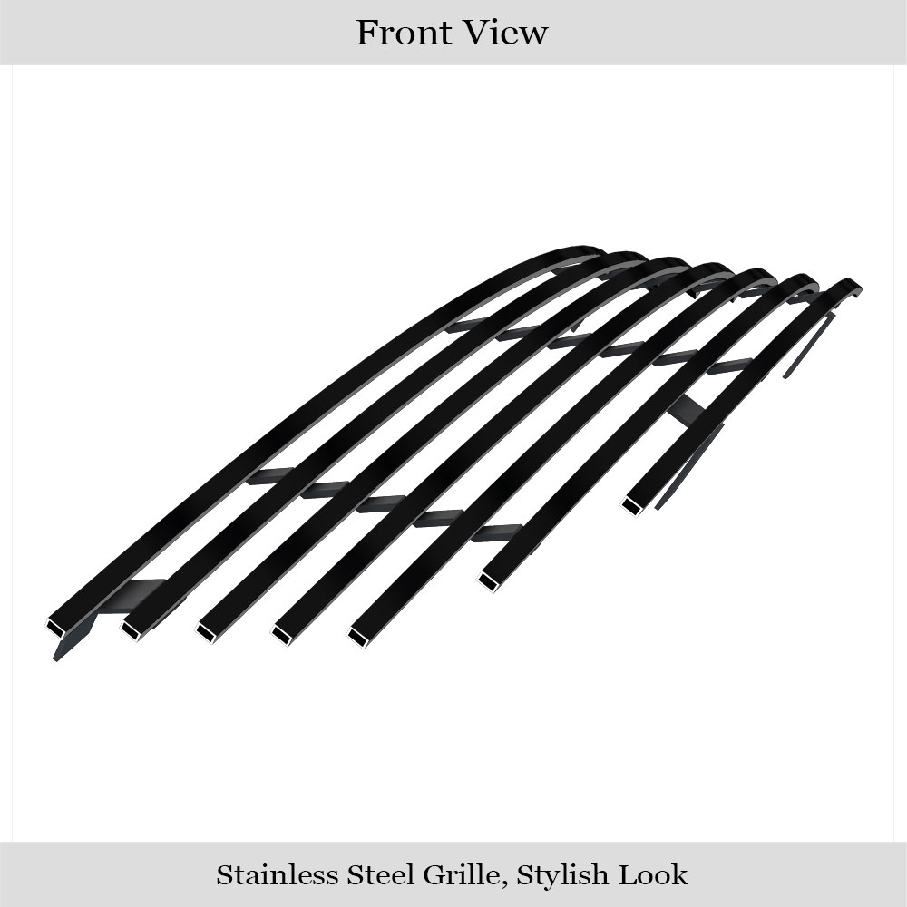 2008-2010 Honda Accord Sedan Main Upper Black Stainless Steel Billet Grille