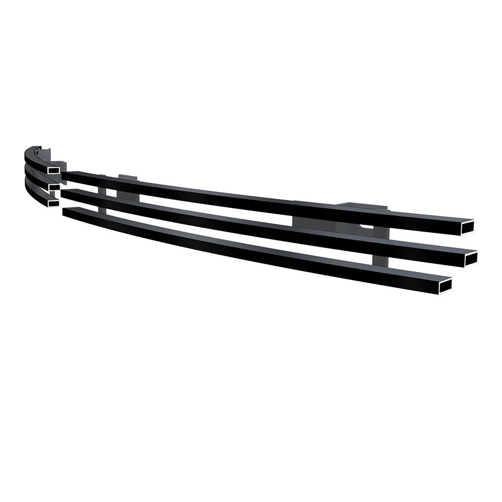 2005-2008 Honda Ridgeline 2 Side PCS Lower Bumper Black Stainless Steel Billet Grille