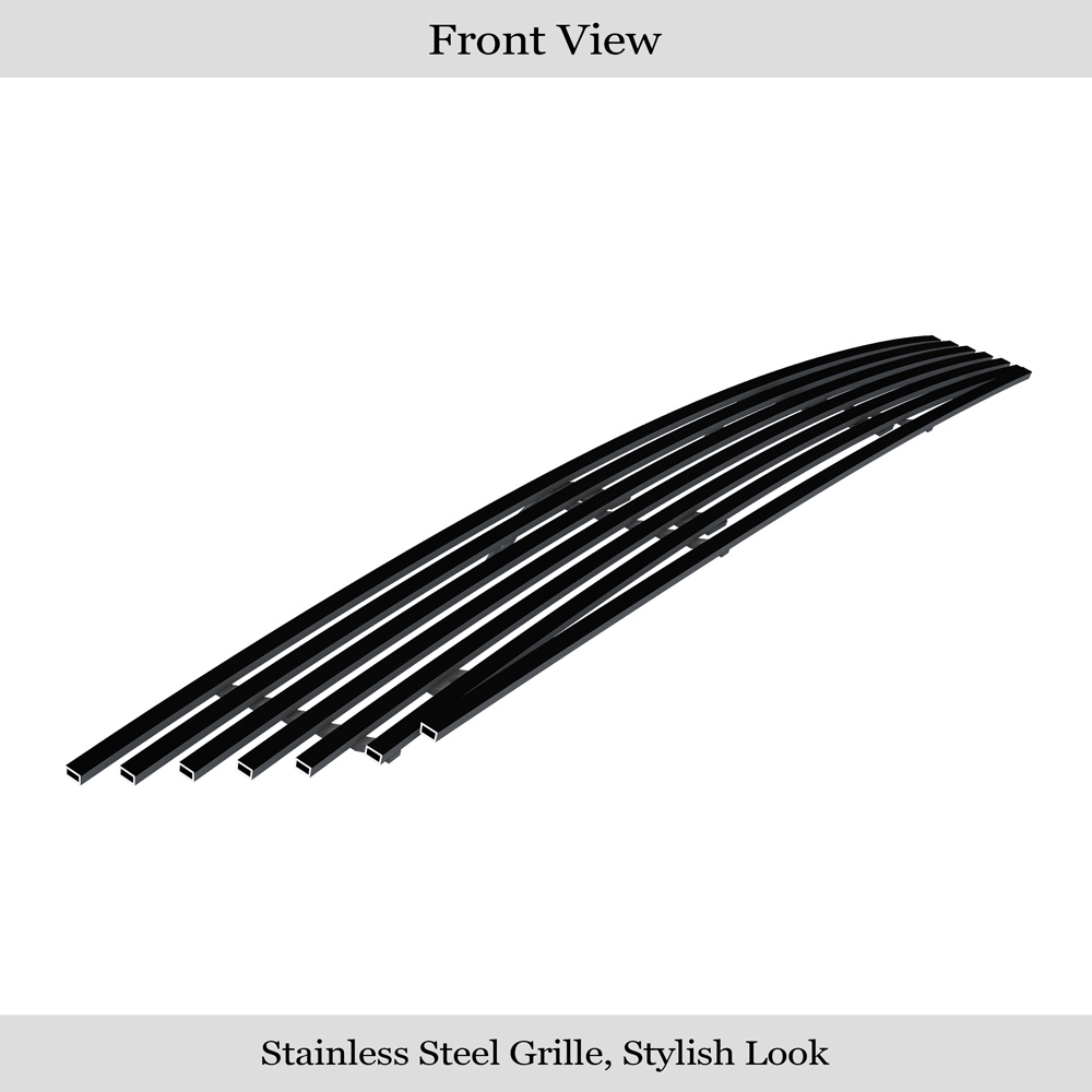 2006-2007 Honda Accord Coupe Main Upper Black Stainless Steel Billet Grille