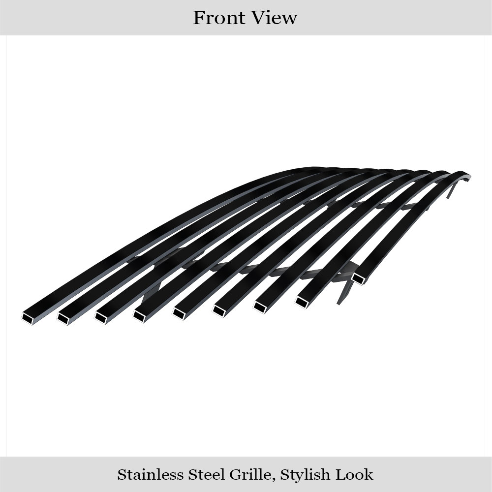 2006-2012 Suzuki Grand Vitara Main Upper Black Stainless Steel Billet Grille