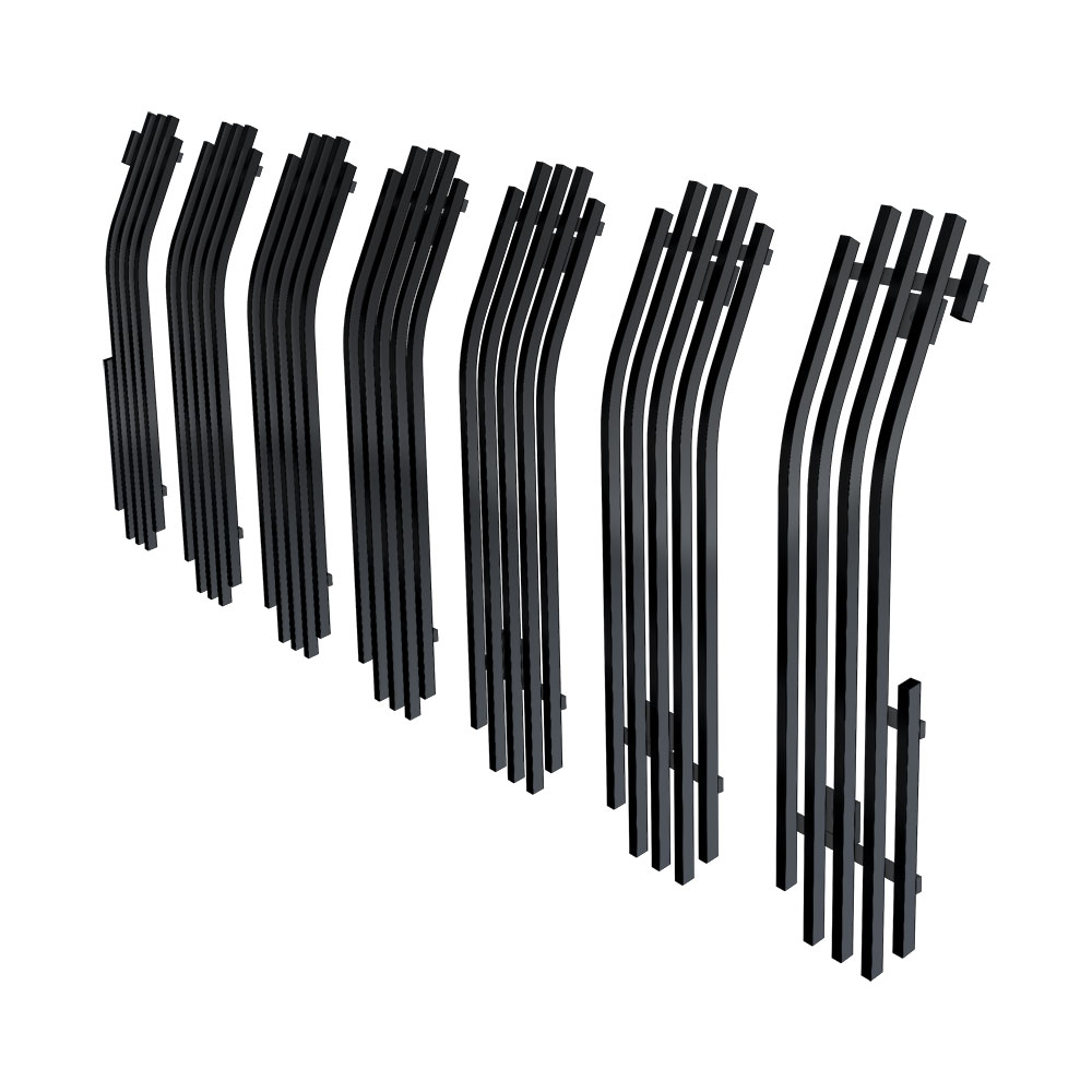 2018-2024 Jeep Wrangler JL Not For JK Main Upper Black Stainless Steel Billet Grille