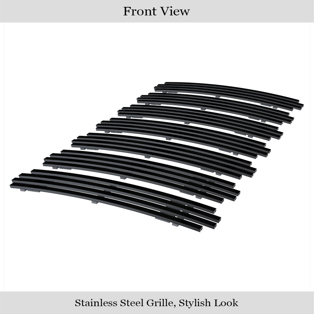 2007-2018 Jeep Wrangler JK Main Upper Black Stainless Steel Billet Grille