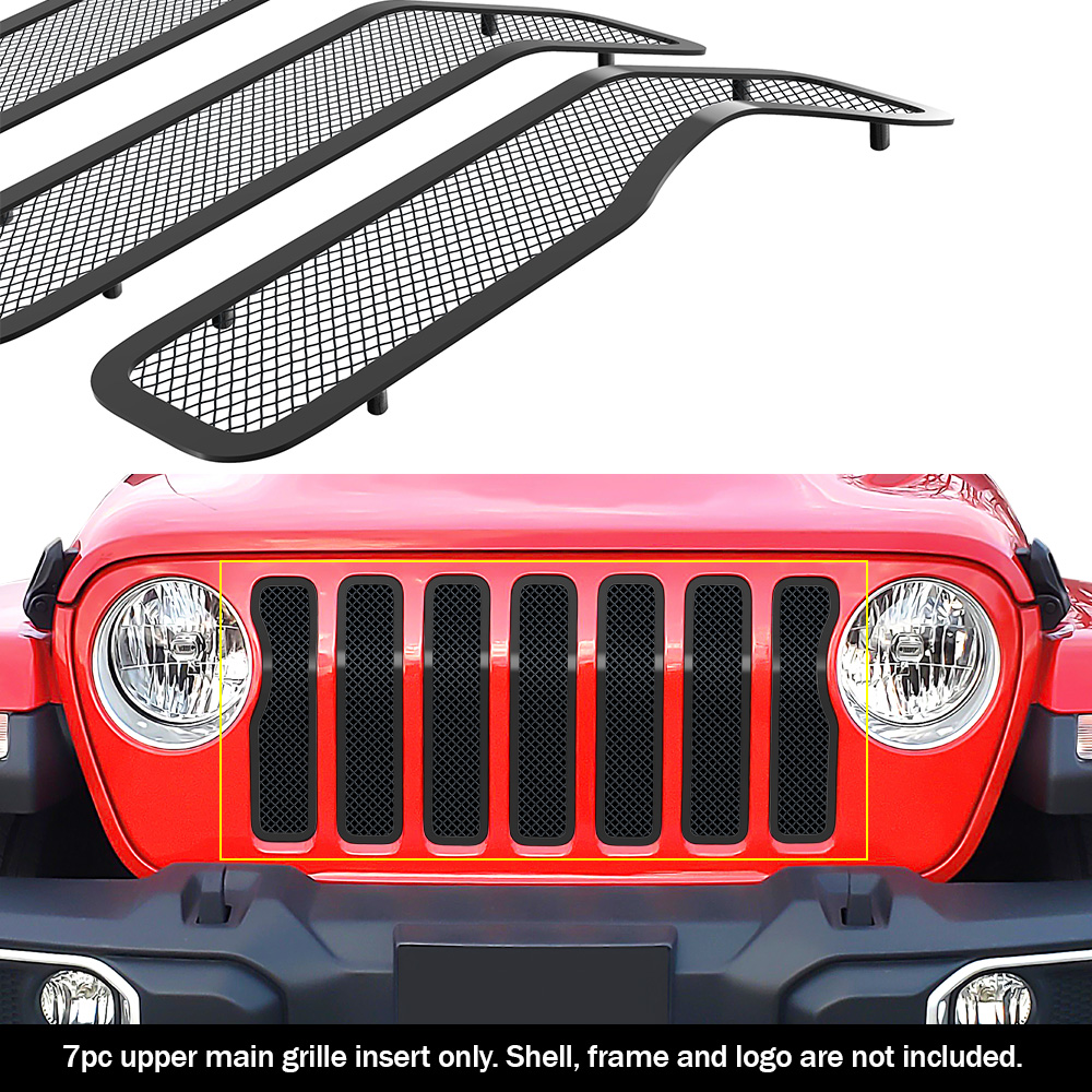 2020-2021 Jeep Gladiator Main Upper Black Wire Mesh Grille