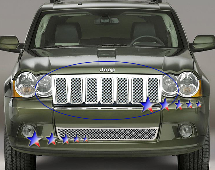 2009-2010 Jeep Grand Cherokee Main Upper Wire Mesh Grille