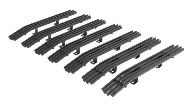1997-2006 Jeep Wrangler With Chrome Shell Model Main Upper Black Stainless Steel Billet Grille