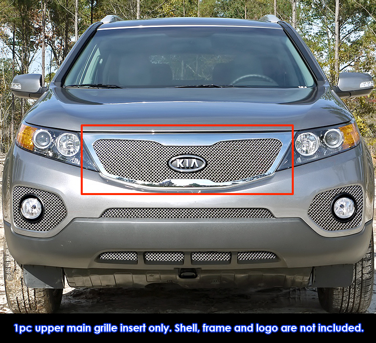 2011-2013 Kia Sorento With Logo Show Not For SX Model Main Upper Wire Mesh Grille