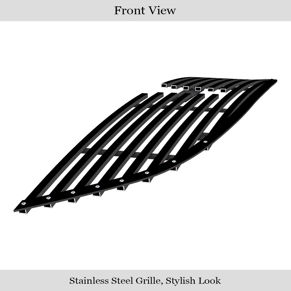 2000-2002 Lincoln LS W/Lower Billet Molding Main Upper Black Stainless Steel Billet Grille