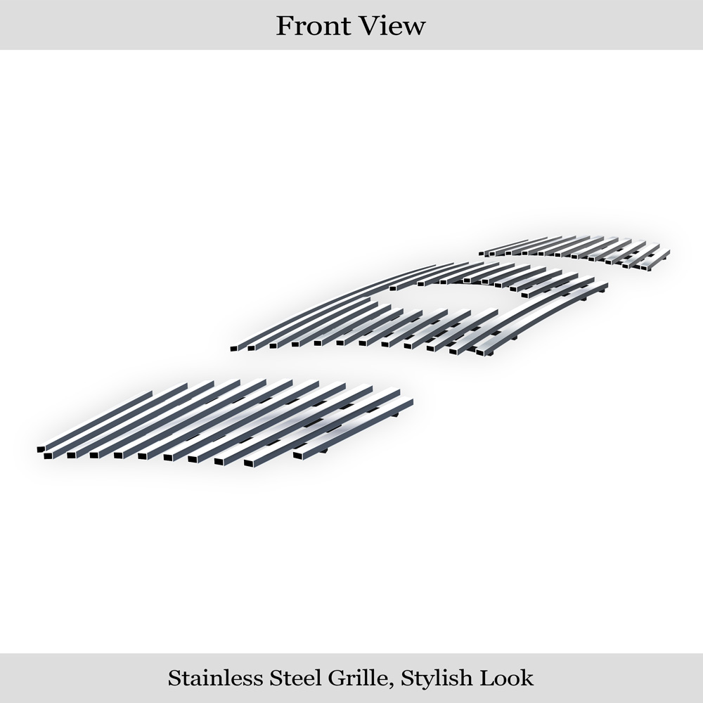 2004-2007 Nissan Armada With Logo Show/2004-2006 Nissan Titan With Logo Show/2007-2007 Nissan Titan Classic Model; With Logo Show Main Upper Stainless Steel Billet Grille