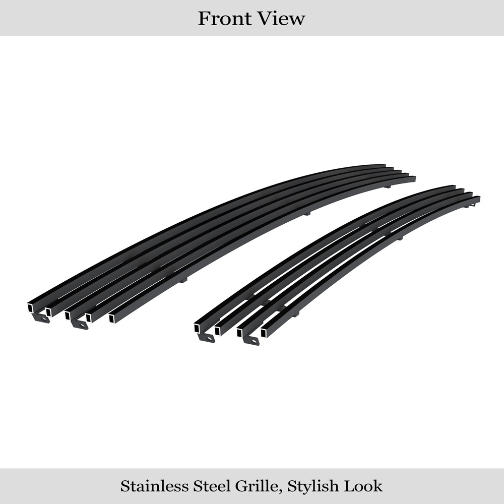 2002-2004 Nissan Xterra Main Upper Black Stainless Steel Billet Grille