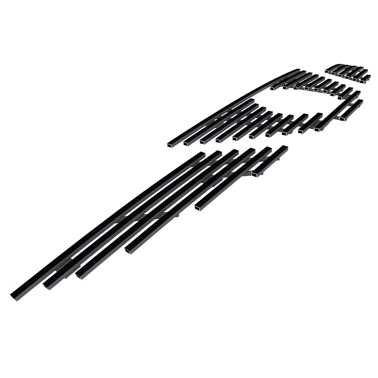 2011-2014 Nissan Murano Main Upper Black Stainless Steel Billet Grille