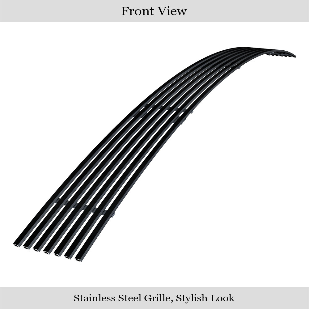 2007-2009 Nissan Altima Sedan Lower Bumper Black Stainless Steel Billet Grille