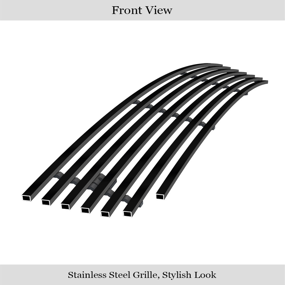 2007-2009 Nissan Altima Coupe Lower Bumper Black Stainless Steel Billet Grille