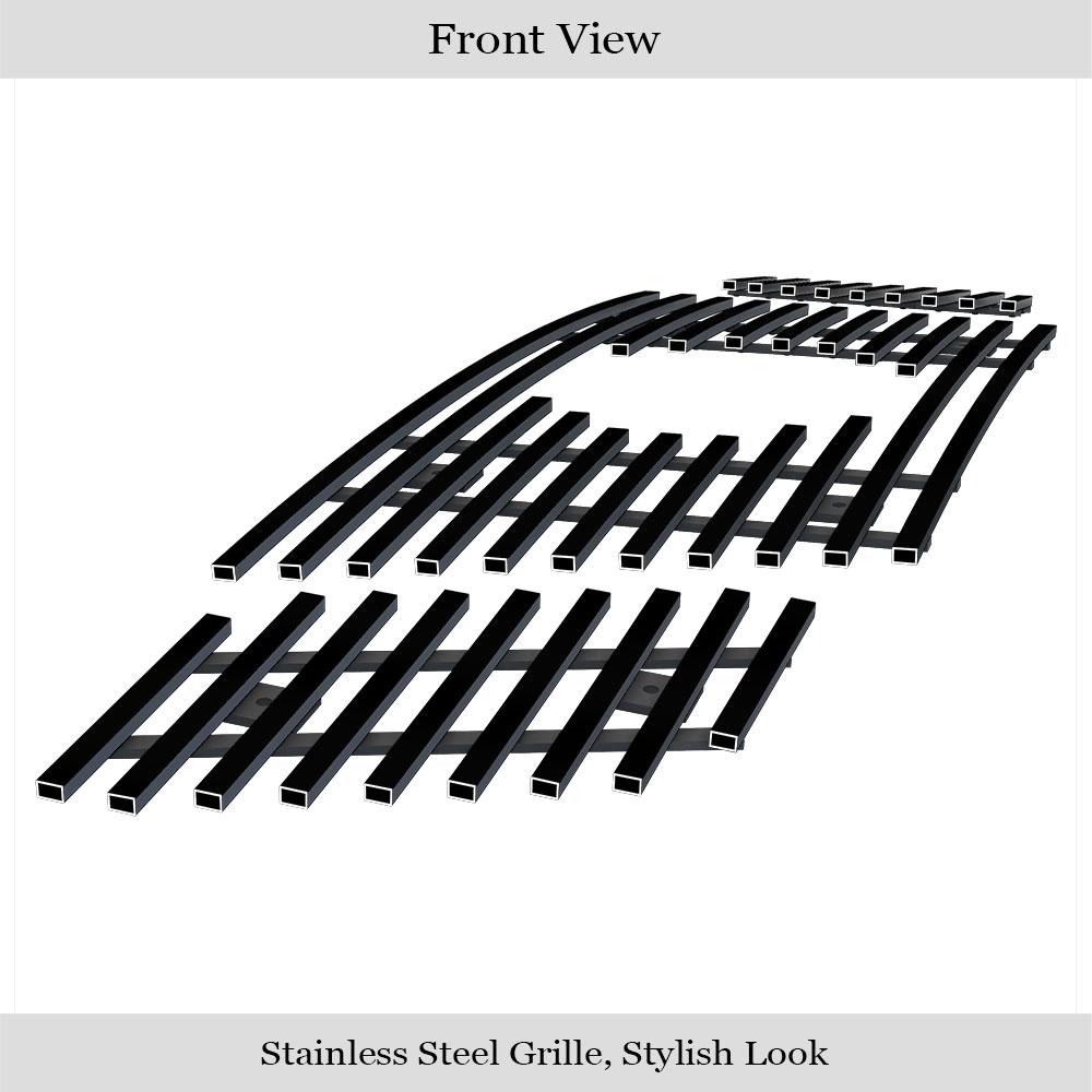 2009-2021 Nissan Frontier Main Upper Black Stainless Steel Billet Grille