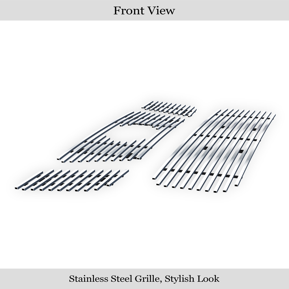 2008-2012 Nissan Titan MAIN UPPER + LOWER BUMPER Aluminum Billetuminum Billet Grille