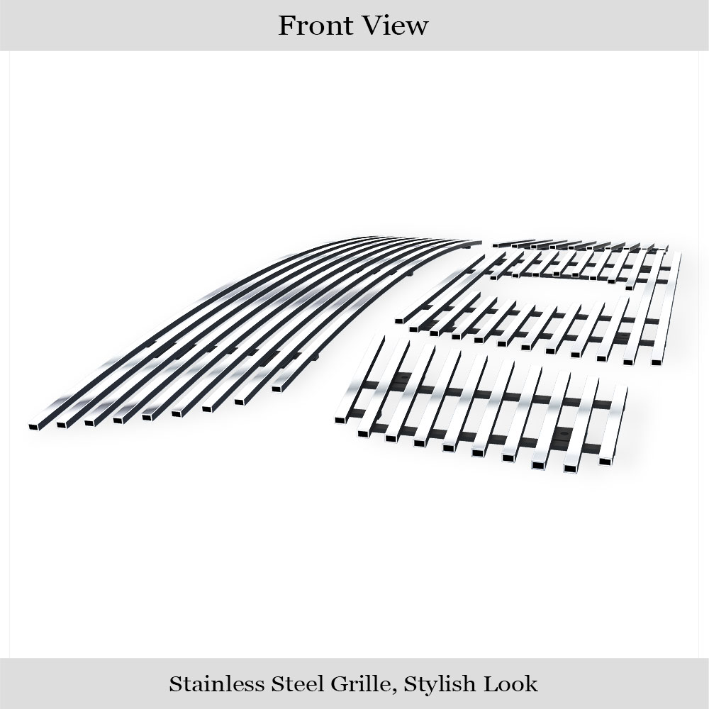 2008-2015 Nissan Armada Logo Show MAIN UPPER + LOWER BUMPER Stainless Steel Billet Grille