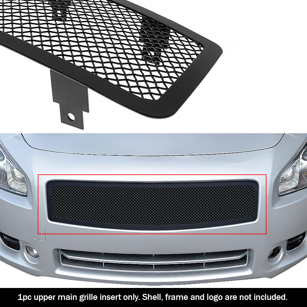 2009-2014 Nissan Maxima Main Upper Black Wire Mesh Grille