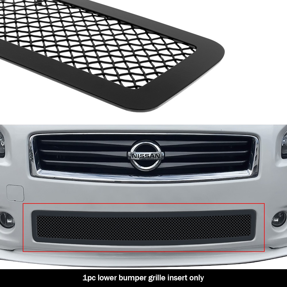 2009-2014 Nissan Maxima Lower Bumper Black Wire Mesh Grille