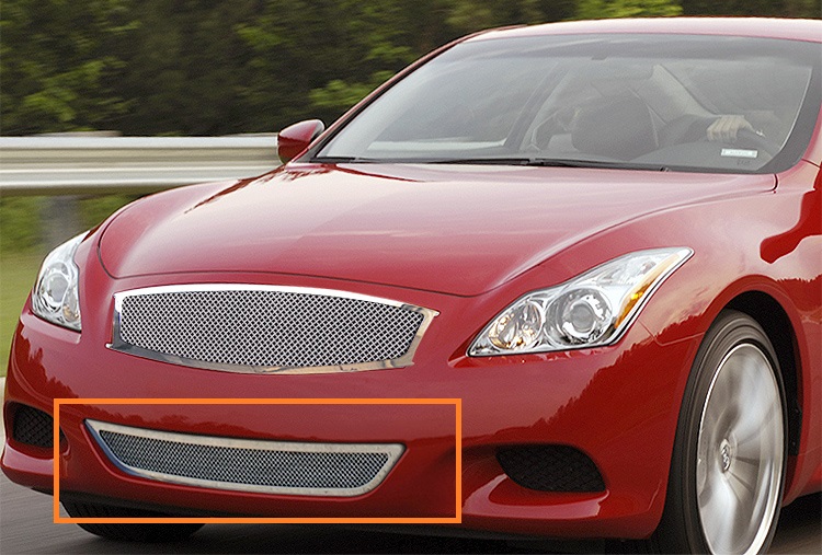 2008-2010 Infiniti G37 Coupe (With Honeycomb OE Grille; Only For Sport Edition) Lower Bumper Wire Mesh Grille