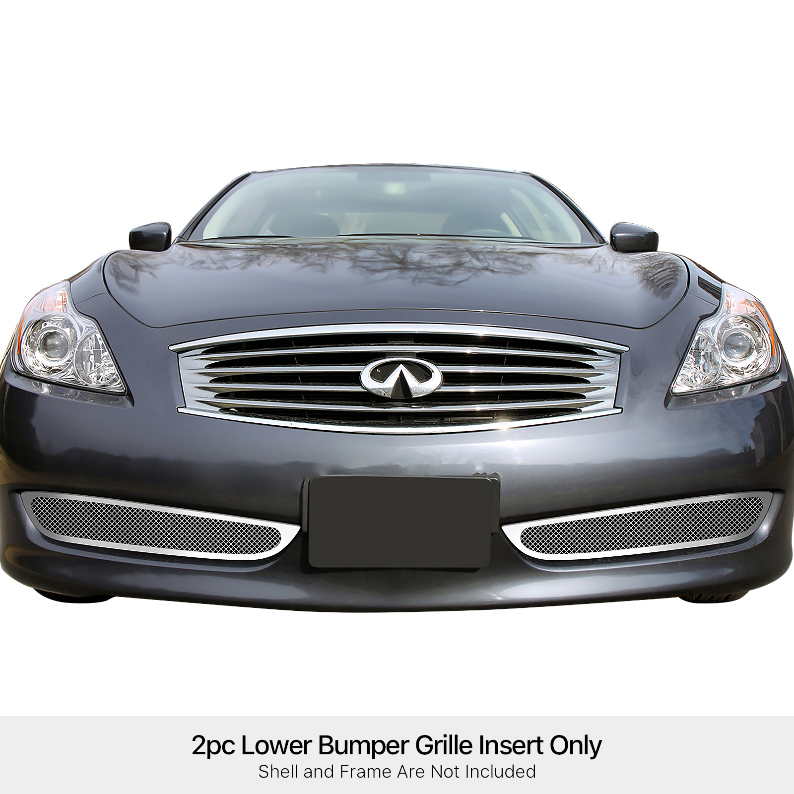 2008-2010 Infiniti G37 Coupe (With Honeycomb OE Grille; Except Sport Edition) Lower Bumper Wire Mesh Grille