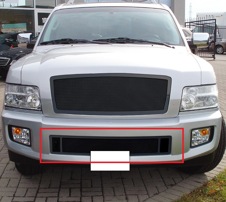 2004-2010 Infiniti QX56 Not Good For Speed Sensor Package Lower Bumper Black Wire Mesh Grille