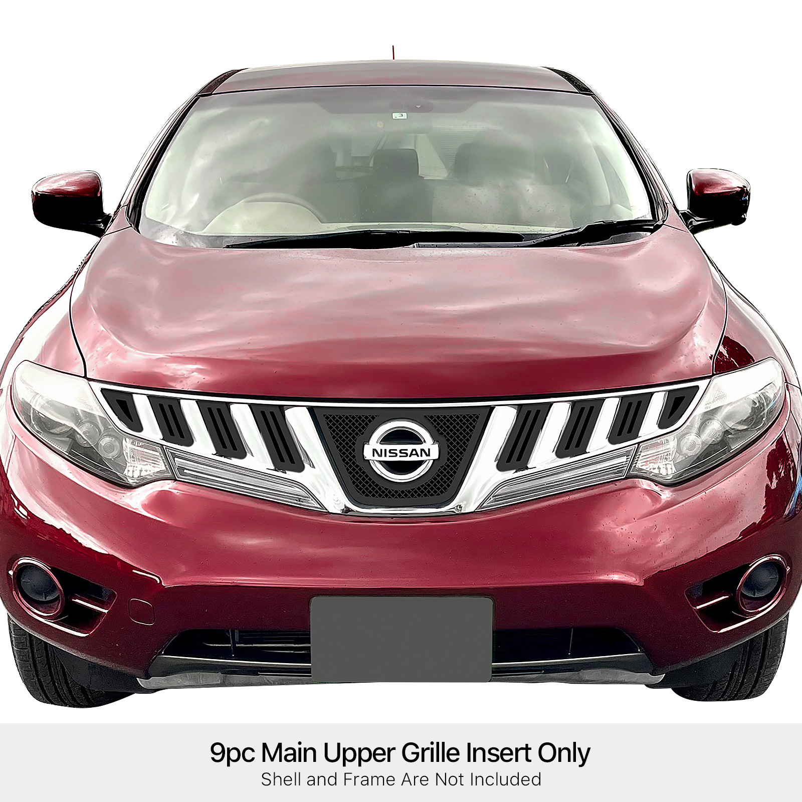 2009-2010 Nissan Murano Main Upper Black Wire Mesh Grille