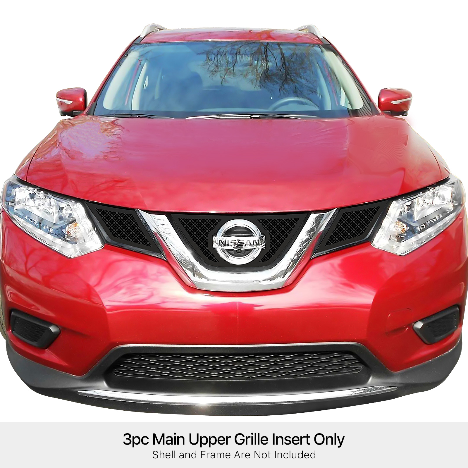 2014-2016 Nissan Rogue Main Upper Black Wire Mesh Grille