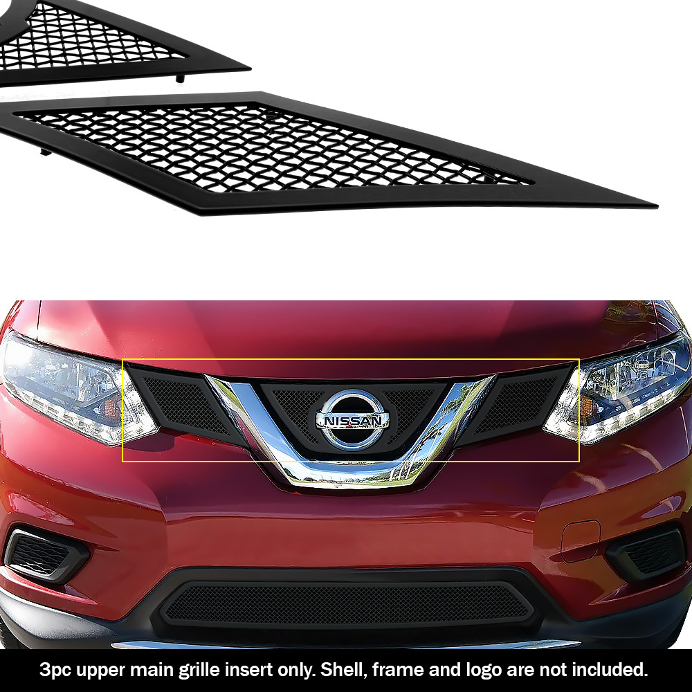 2014-2016 Nissan Rouge Main Upper Black Wire Mesh Grille