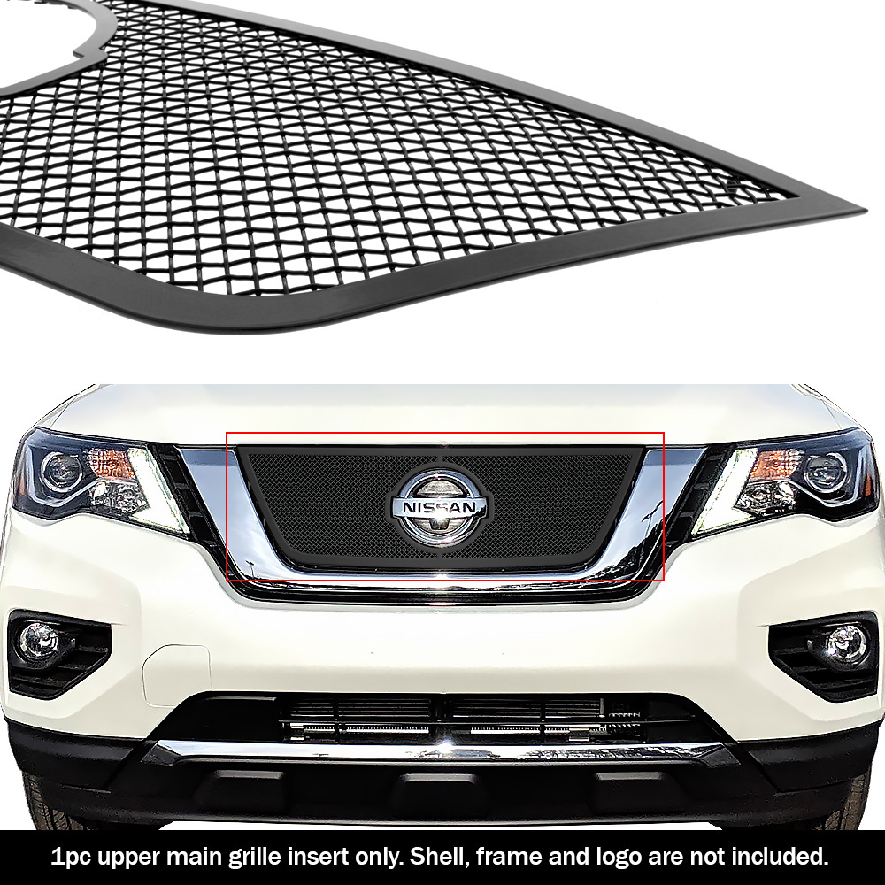 2017-2020 Nissan Pathfinder Main Upper Black Wire Mesh Grille