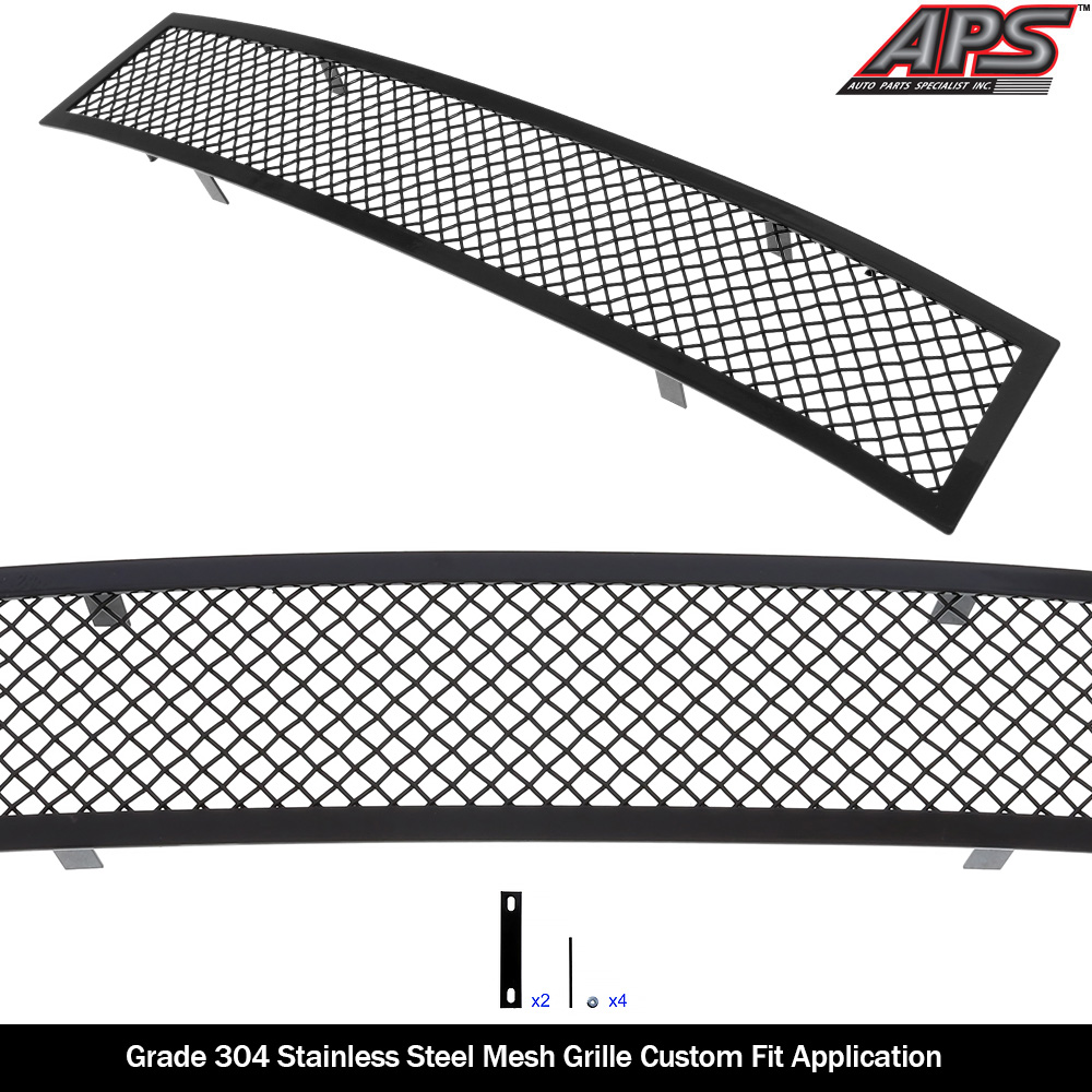 2016-2019 Nissan Titan Not for Models with Tow Hook Lower Bumper Black Wire Mesh Grille