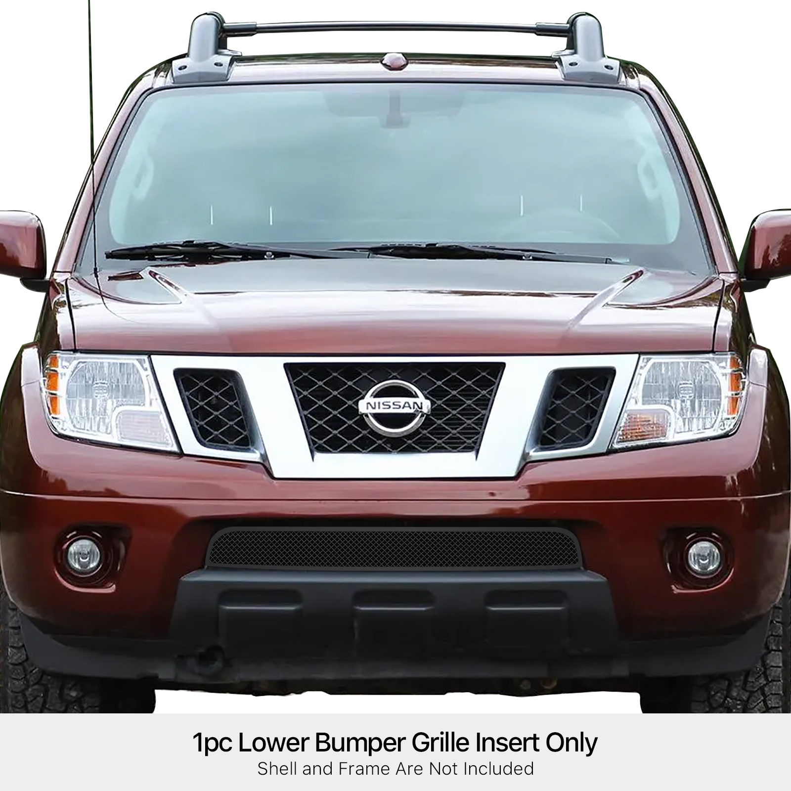 2009-2021 Nissan Frontier Only With Painted/Plastic Bumper Lower Bumper Black Wire Mesh Grille