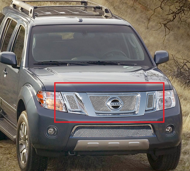 2008-2012 Nissan Pathfinder  With Logo Show Main Upper Wire Mesh Grille