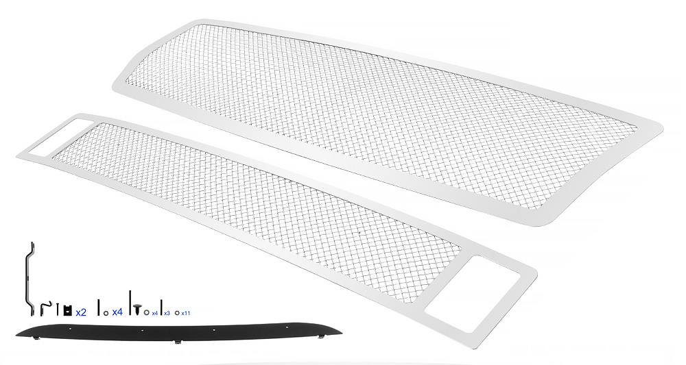 2004-2010 Infiniti QX56 Main Upper + Lower Bumper Wire Mesh Grille