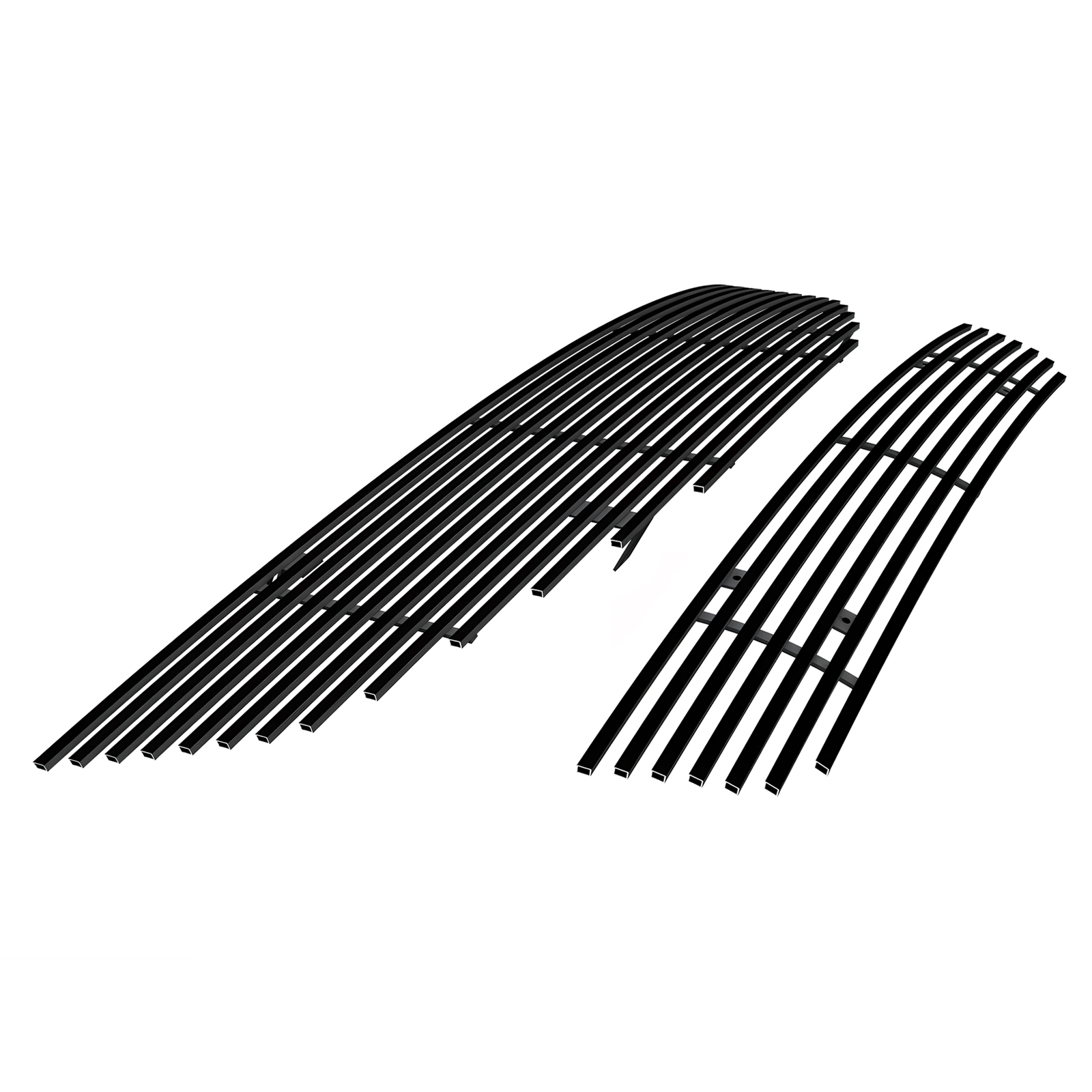 2010-2012 Nissan Altima Sedan Main Upper + Lower Bumper Black Stainless Steel Billet Grille