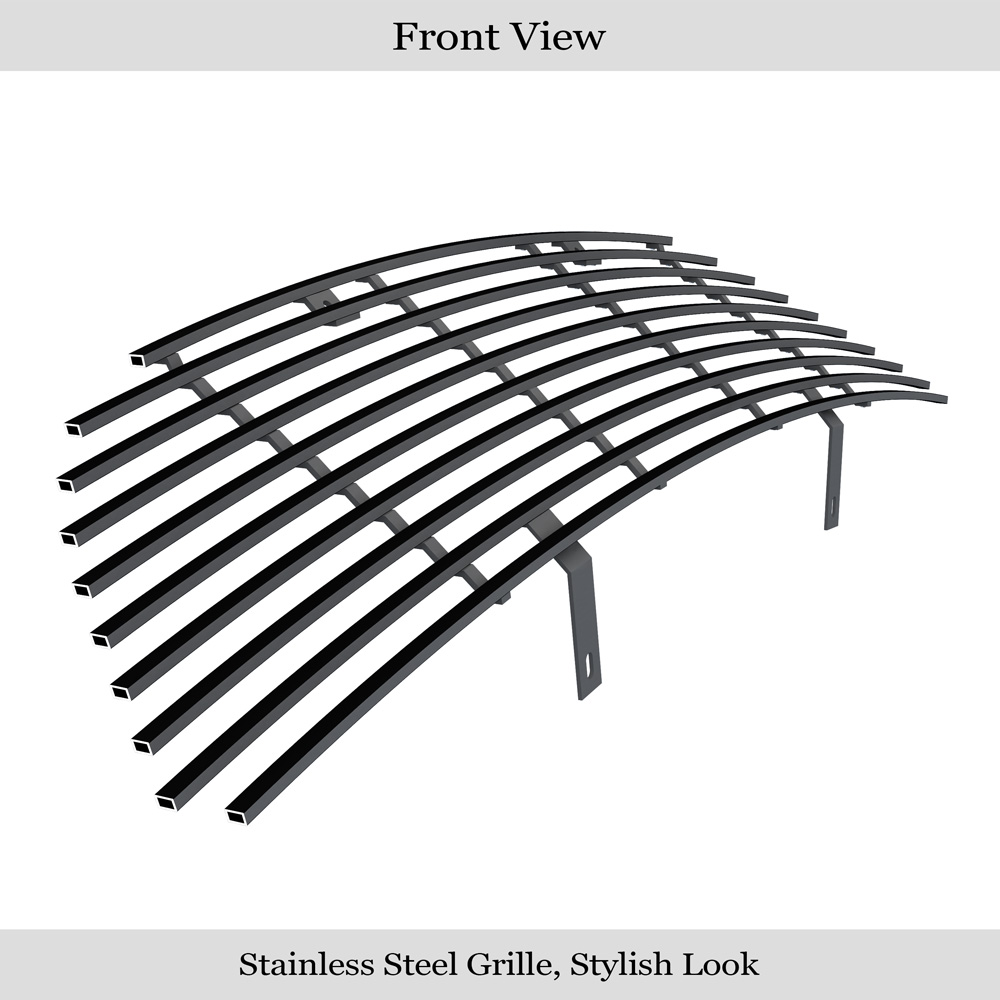 2002-2004 Nissan Altima Main Upper Black Stainless Steel Billet Grille