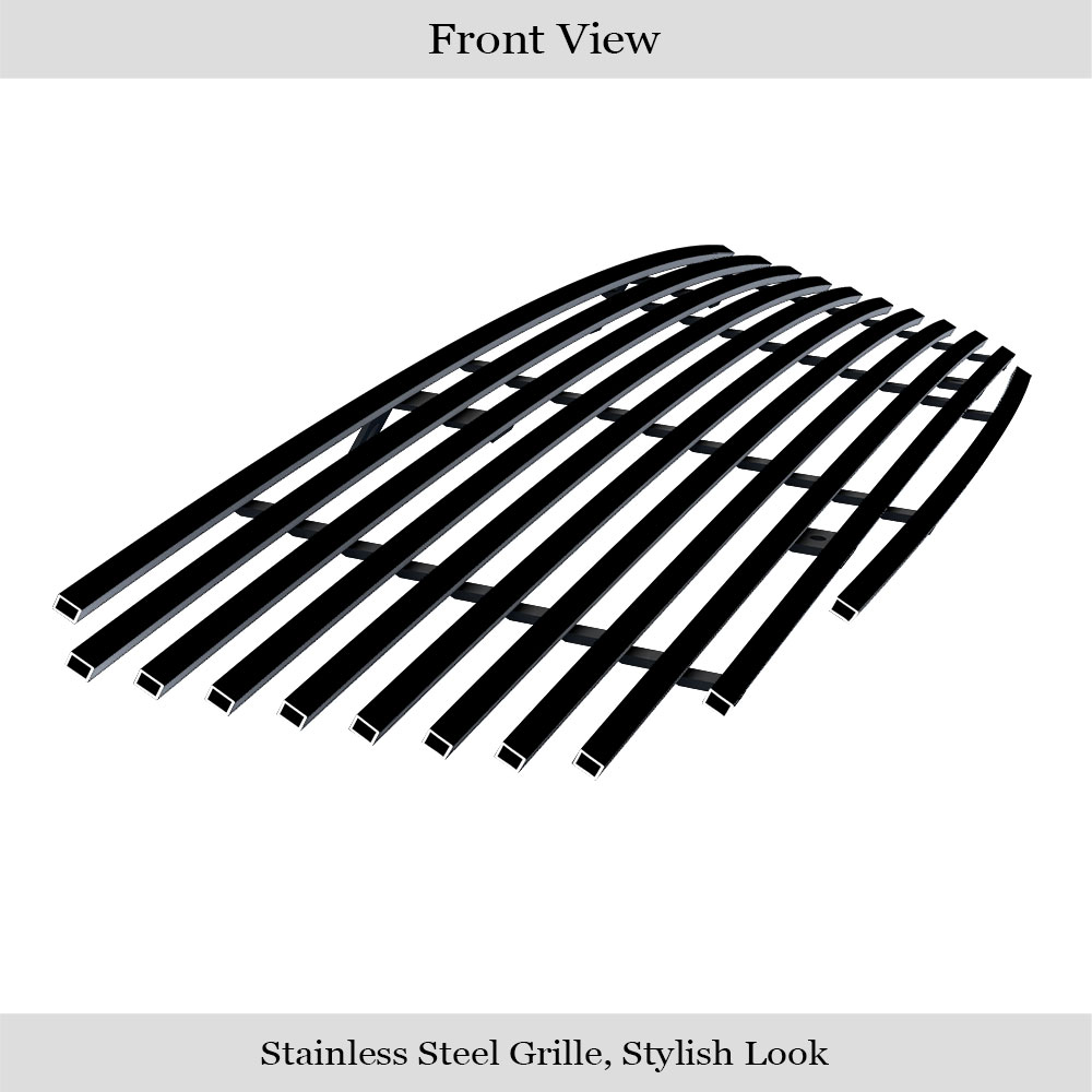 2005-2006 Nissan Altima All Models Main Upper Black Stainless Steel Billet Grille