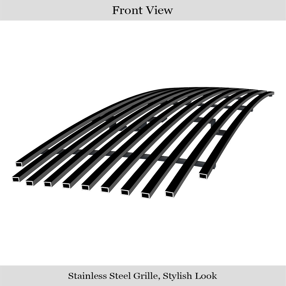 2004-2007 Nissan Armada /2004-2015 Nissan Titan Lower Bumper Black Stainless Steel Billet Grille
