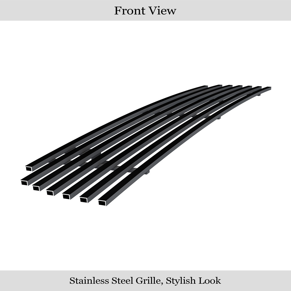 2001-2004 Nissan Frontier Lower Bumper Black Stainless Steel Billet Grille